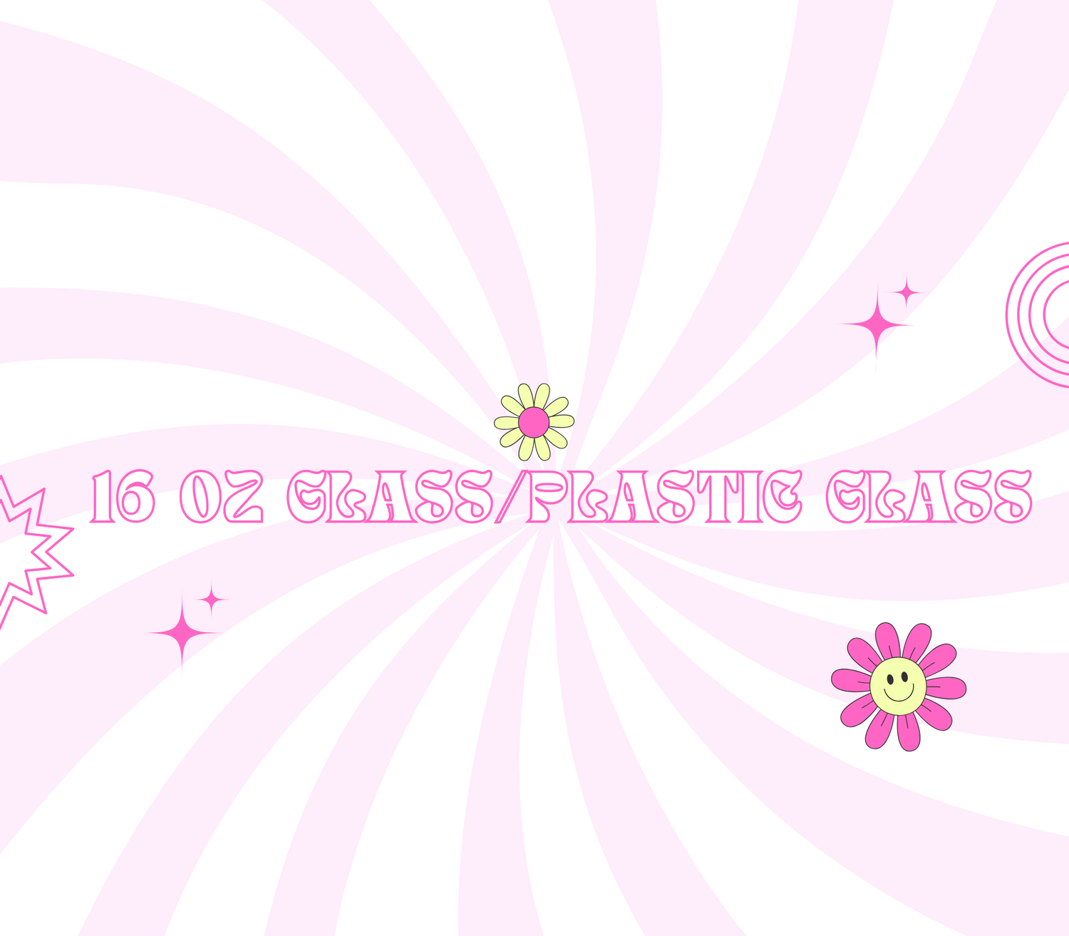 16 oz cups/ No glitter